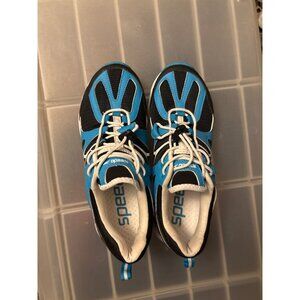 Speedo Mens Blue & Black Water Shoes Size 8 US All Man Made Materials